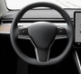 3Pcs Genuine Carbon Fiber Steering Wheel Fascia for Model 3 (Gloss)