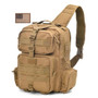 Tactical Sling Bag Pack Military Rover Shoulder Sling Backpack Molle Assault Range Bag Everyday Carry Bag Day Pack with USA Flag