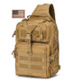 REEBOW TACTICAL Military Sling Pack  Molle Assault Range Shoulder Backpack Bag EDC Bag Day Pack with USA Tactical Flag