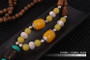 Beewax and stone handmade  necklace