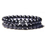 2Pcs/Set Couples Distance Bracelets male Black Lava Stone Beads bracelet