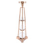 Candle Holder With Orbs Lg Antique Brass