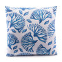 Blue Coral Pillow Blue & White