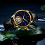 Men's Tourbillon Movement Watches Goldstone Dial Sapphire Tourbillon Hand Wind Mechanical Man Watch Business Top Brand Clock