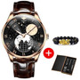 Moon Phase watch Men Mechanical wristwatches Automatic OUPINKE Classic Luxury Waterproof Sapphire watches Relogio Masculino