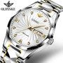 OUPINKE Men Automatic Mechanical Watch Top Brand Luxury Sapphire Glass Tungsten Steel Date Luminous Waterproof Wrist Watch