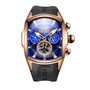 Reef Tiger/RT Big Sport Watch Men Luminous Analog Tourbillon Watches Top Brand Blue Rose Gold Watch  relogio masculino RGA3069