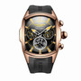 Reef Tiger/RT Big Sport Watch Men Luminous Analog Tourbillon Watches Top Brand Blue Rose Gold Watch  relogio masculino RGA3069