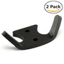 OFG - (2) Black Industrial Heavy Duty Coat Hooks