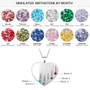 Heart Pendant Necklace Personalized With 5 Names & Birthstones