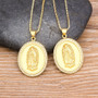 Top Quality 10 Styles Gold Virgin Mary Necklace For Women Men