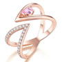 Rose Gold Color AAA+ Cubic Zircon Finger Ring