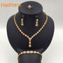 New High-Quality Sparkling Water Drop Crystal Jewelry Sets 