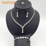 New High-Quality Sparkling Water Drop Crystal Jewelry Sets 