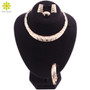 Gold-color Necklace Earrings Romantic Woman Bridal Jewelry Sets