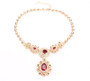 Gold Color Crystal Necklace Earrings Sets