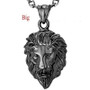 Hot Hip Hop Big Lion Head Pendant And Necklace