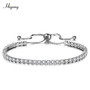Fashion Round Cubic Zirconia Tennis Bracelet For Women Adjustable Gold Silver Color Crystal Bracelets/Bangle Wedding Jewelry
