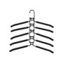 YOUDirect Clothes Hangers - Multilayer Detachable Non-slip Clothes Rack for Adult Metal Rust-free Wardrobe Storage Rack Space-saving (Adult-Black.)