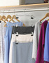 Whitmor 4-Tier Folding Skirt Hanger Chrome / Black