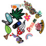 Embroidery CuteMushroom DreamCup Patches For Clothing Sea Summer Style Iron On Patches Punk Motif Applique DIY Accessory Clothes