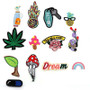 Embroidery CuteMushroom DreamCup Patches For Clothing Sea Summer Style Iron On Patches Punk Motif Applique DIY Accessory Clothes