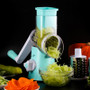 Round Mandoline Slicer Vegetable Cutter Manual Potato Julienne Carrot Slicer Cheese Grater Stainless Steel Blades Kitchen Tool