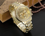 Rose Gold Women Geneva Quartz Watch Ladies Luxury Crystal Rhinestone Dress Wristwatches Female Steel Clock Gift Relogio Feminino
