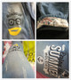 ROMWE Blue Letter Print Drawstring Waist Cuffed Jeans 2018 New Straight Leg Cropped Casual Women Pants Mid Waist Ripped Jeans