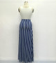 JRRY Casual Two Pieces Striped Women Maxi Dresses White Tank Top Sashes Pockets Long Dress Vestidos