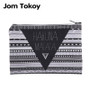 Jom Tokoy 3D Printing HakunaMatata Simple Cosmetic Bags Polyester Black and white geometry for Women Travelling