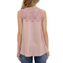 New 2018 Summer Office Women Shirts Chiffon Blouse Shirt Women Lace Up Sleeveless White Top Blouses Shirts Female Crochet Tops