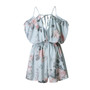 Cssayavi 2017 summer Sexy beach playsuit Off shoulder overalls elegant floral print jumpsuit romper women outfit