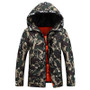 Mu Yuan Yang Fatigues Hooded Zipper Coat Men's Down Jacket Plus Size 2XL 3XL White Duck Down Jacket For Male Warm Overcoat