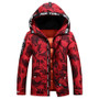 Mu Yuan Yang Fatigues Hooded Zipper Coat Men's Down Jacket Plus Size 2XL 3XL White Duck Down Jacket For Male Warm Overcoat