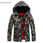 Mu Yuan Yang Fatigues Hooded Zipper Coat Men's Down Jacket Plus Size 2XL 3XL White Duck Down Jacket For Male Warm Overcoat