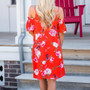 2018 Summer Dress Women Fashion Casual Ladies Loose Print Spaghetti Strap Down Flounce Swing Midi Dress