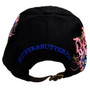 New  Black Stylish Various Butterflies Sequins Embroidery Color Block Baseball Cap For Women