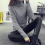 2018 Korean Autumn Winter Thick Women Sweaters and Pullovers Jersey Mujer Turtleneck Long Sleeve Solid Knitted Maglioni Donna