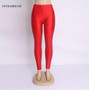 Neon Leggings New Autum 2017 Solid Candy Cotton tigth Leggins For Women Fashion Slim Workout Pants Push Up Thin Leggins HDDK0022