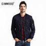 SIMWOOD brand 2017 new baseball bomber jacket men fashion hip hop coats streetwear Flight Jacket Male clothing MF9501