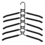 LUCKSTAR Clothes Hangers - Multi-Layer Wardrobe Clothes Rack Metal Space Saver Clothes Storage Clothes Rack (Adults, Black)