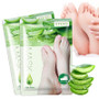 efero 2Pcs=1Pair Aloe Peeling Foot Mask for Legs Feet Mask Exfoliating Socks for Pedicure Anti Crack Heel Remove Skin Foot Patch
