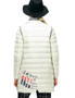 Elf SACK box winter female brief hemming color block print down coat