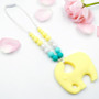 Elephant necklace silicone teether chewable pendant teething baby toy