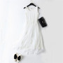2018 New Sexy Spaghetti Strap Patchwork Mesh Dress Spring Summer Women Gauze Lace Tank Dress Basic Sundress Party Vestidos SF116