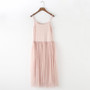 2018 New Sexy Spaghetti Strap Patchwork Mesh Dress Spring Summer Women Gauze Lace Tank Dress Basic Sundress Party Vestidos SF116