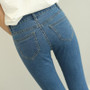 2018 New Jeans Women High Waist High Elastic Jeans Women Hot Sale American Apparel Skinny Pencil Denim Pants Fashion Feet