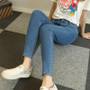 2018 New Jeans Women High Waist High Elastic Jeans Women Hot Sale American Apparel Skinny Pencil Denim Pants Fashion Feet