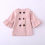 2018 New girls fashion jackets baby girls coats children outerwear kids tops flare sleeve 3 colors wholesale 17120209